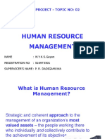 Human Resource Management: Mini Project - Topic No: 02