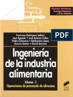 Ingenieria de La Industria Alimentaria Vol 2 Operaciones de Procesado de Alimentos Francisco Rodriguez PDF