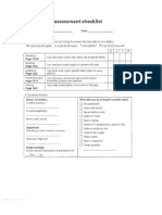 Student Self-Assessment Checklist: Unitl