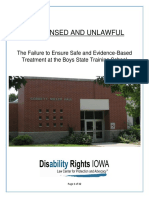 Disability Rights Iowa: Report On Iowa Boys State Training School, Eldora