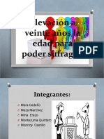 Elevación A Veinte Años La Edad para Poder