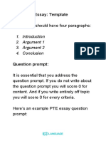 PTE Essay Format