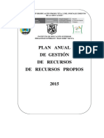 Plan Anual de Gestión de Recursos Propios 2015