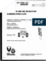 Evaluation of 8090 and Weldalite-049 Aluminum-Lithium Alloys