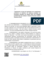 Portaria Conjunta 52 - 2017 TJMA - Regulamenta Execução e Cumprimento de Sentença de Processos Físicos Pelo PJE