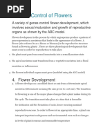 MBU Genetic Control of Flowers