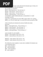 Ácidos Inorgânicos Tem o Nome Derivado Do Elemento Que o Forma e Do Número de Oxidação