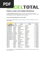 Cómo Crear Una Tabla Dinámica