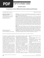 Optometry: Comparison of Four Different Binocular Balancing Techniques