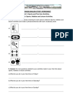 Worksheet Sports Hobbies and Leisure Activities 01