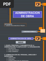 Administracion en Obra