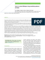 Mycobacterium Tuberculosis in Central Ethiopia: Drug Sensitivity Patterns and Association With Genotype