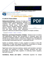 IIT JAM Physics Syllabus 2017 IIT JAM 2017 Syllabus IIT JAM Entrance Exam Syllabus 2017