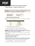 Cajamarca - Todo Lo Que Debes Saber Sobre Tu Matricula - PG 2017 - 2