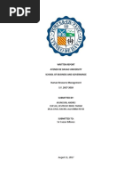 Written Report Ateneo de Davao University School of Business and Governance