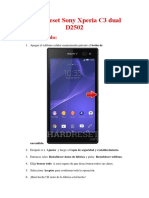 Hard Reset Sony Xperia C3 Dual D2502