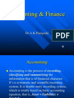 Introduction To Finance and Accounting