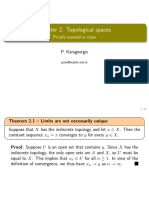 Chapter 2. Topological Spaces: Proofs Covered in Class