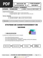 Devoir de Synthèse N°2 - Génie Mécanique - Systéme de Conditionnement de Savons - 3ème Technique (2016-2017) MR Mlaouhi Slaheddine PDF