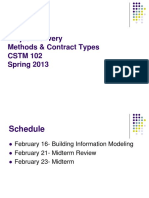 Presentation On Project Delivery Methods and Contract Type