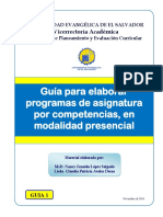 Indicaciones para Elaborar Un Programa de Asignatura UEES