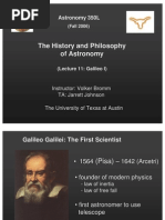 The History and Philosophy of Astronomy Lecture 11: Galileo. Presentation