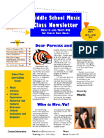 Music Syllabus Newsletter