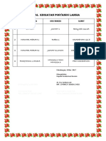 Jadwal Kegiatan Posyandu Lansia 1