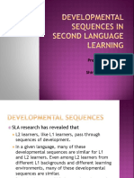 Develpoment Sequence of L2 Learning