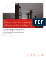 BAIN BRIEF Operational Excellence Managing Performance in Oil and Gas Industry