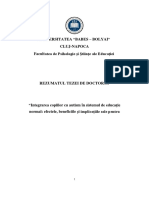 "Integrarea Copiilor Cu Autism În Sistemul de Educație Normal PDF