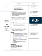 Monday 3.11.2013 2 Pintar 7.50 - 9.20 English Language: Class/ Time/ Subject Content Impact