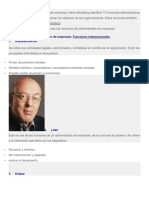 Funciones de Un Administrador de Empresas