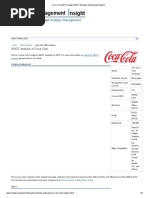 SWOT Analysis of Coca Cola PDF