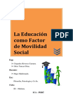 Educacion Como Factor de Movilidad Social