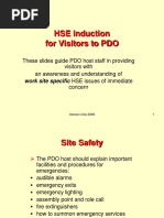 HSE Induction For Visitors To PDO