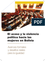 El Acoso y La Violencia Política Hacia Las Mujeres en Bolivia.