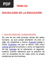 Tema O2 Sociologia de La Educacion