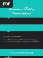 Saussures Model of Communication 2....