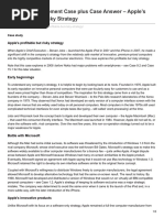 Strategic Management Case Plus Case Answer Apples Profitable But Risky Strategy