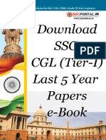 SSC CGL Tier I Last 5 Year Papers e Book - WWW - Sscportal.in PDF