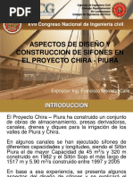 Aspectos de Diseño y Construccion de Sifones en El Proyecto Chira Piura-27.10.2009-1 PDF