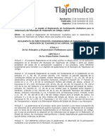 Reglamento de Participación Ciudadana para La Gobernanza de Tlajomulco