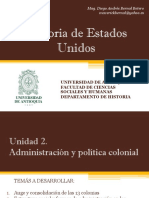 Unidad 2 Administración y Política Colonial - Historia de EEUU