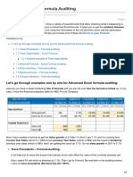 Advanced Excel Formula Auditing