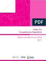 Guia de Orientacion Competencias Especificas Modulo de Atencion en Salud Saber Pro 2017 PDF