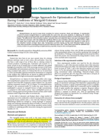 Central Composite Design Approach For Optimization of Extraction