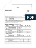 NPN RF Transistor: Symbol Parameter Value Units