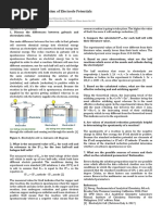 Experiment 9: Determination of Electrode Potentials