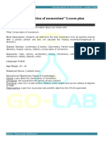 Conservation of Momentum LESSON PLAN